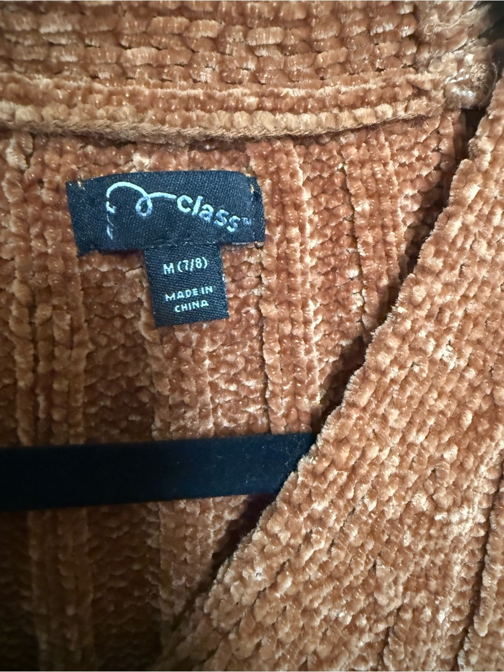 art class Cropped Ribbed Button Cardigan - Rust - Picture 3 of 3